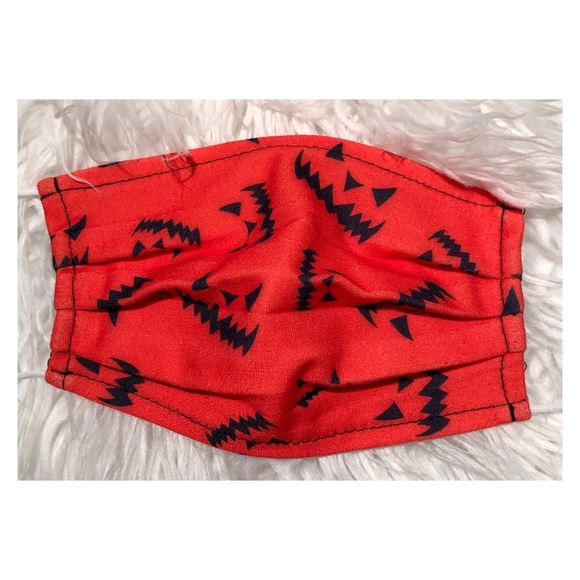 1 Unisex Orange Black Halloween Face Mask NIP - Picture 3 of 5